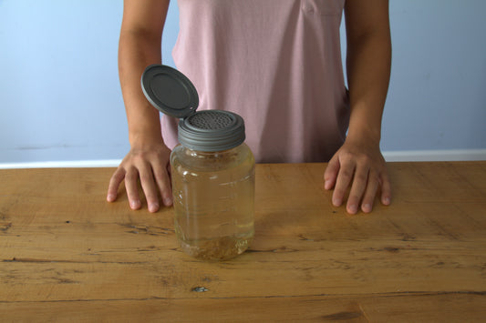 Kefir in reCAP Mason jar