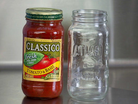 remove a label from a classico mason jar