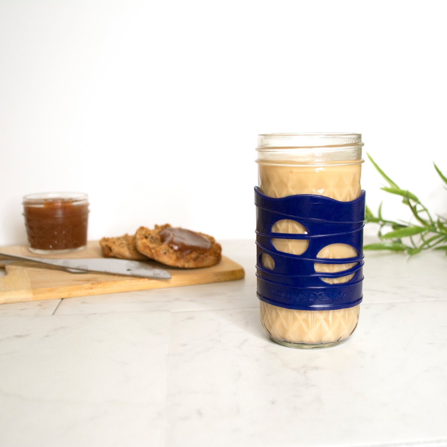 Mason Jar Silicone Sleeve for 8oz Jar | Blue