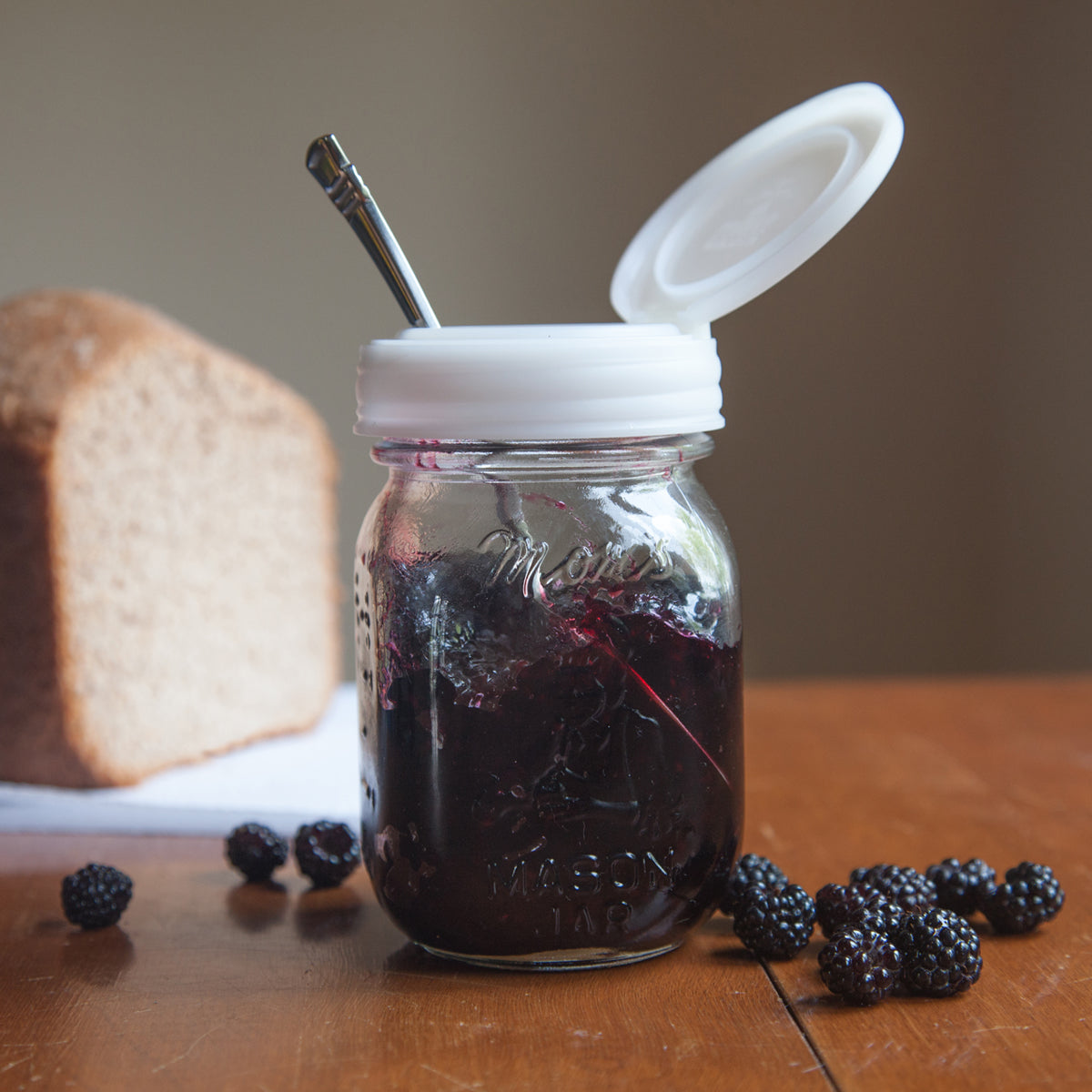 Natural reCAP® Regular Mouth Mason Jar FLIP Top Lid
