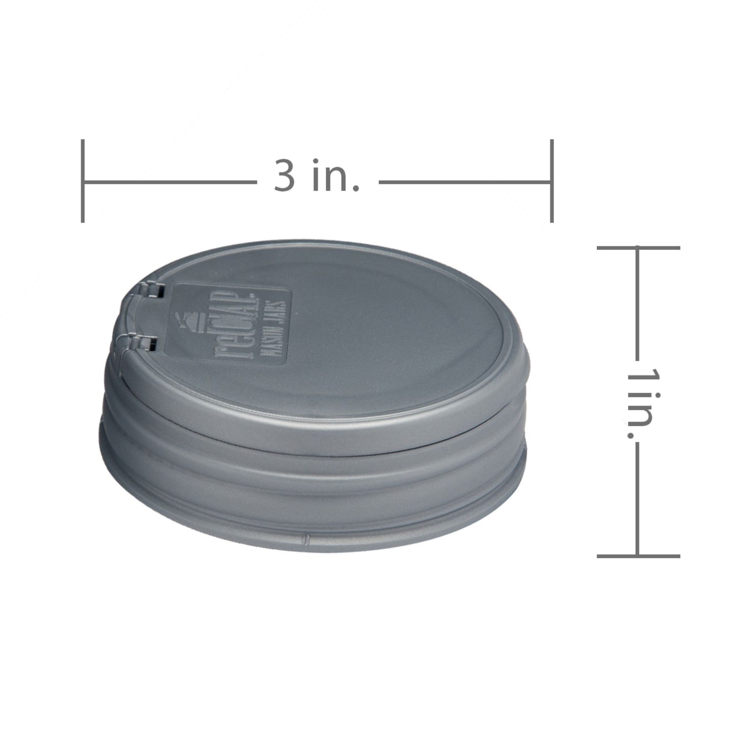 reCAP® Mason Jar Shaker Lid For Spices, Regular Mouth, 4-pack