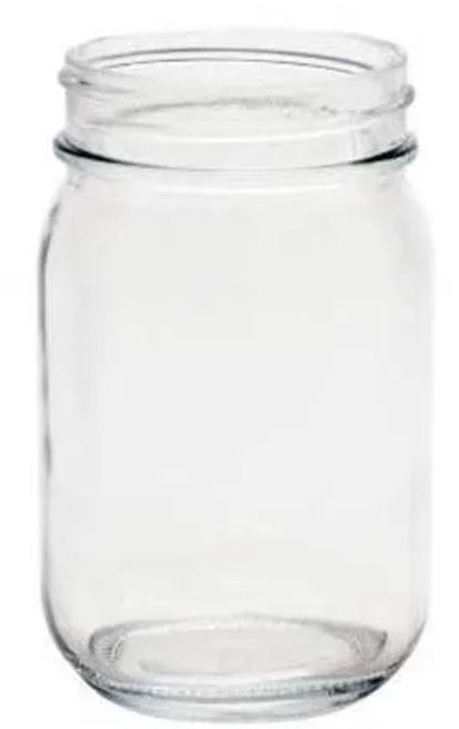 6 oz. Regular-mouth Anchor Hocking canning jar on white background