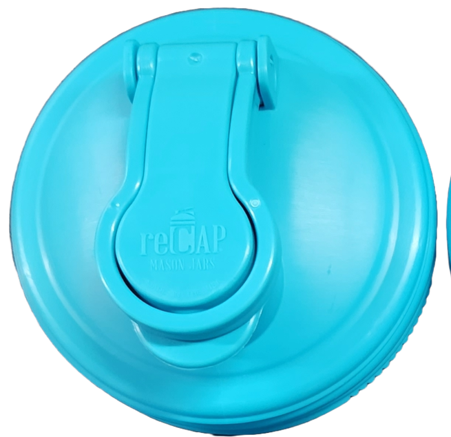 Aqua Mason Jar POUR lid