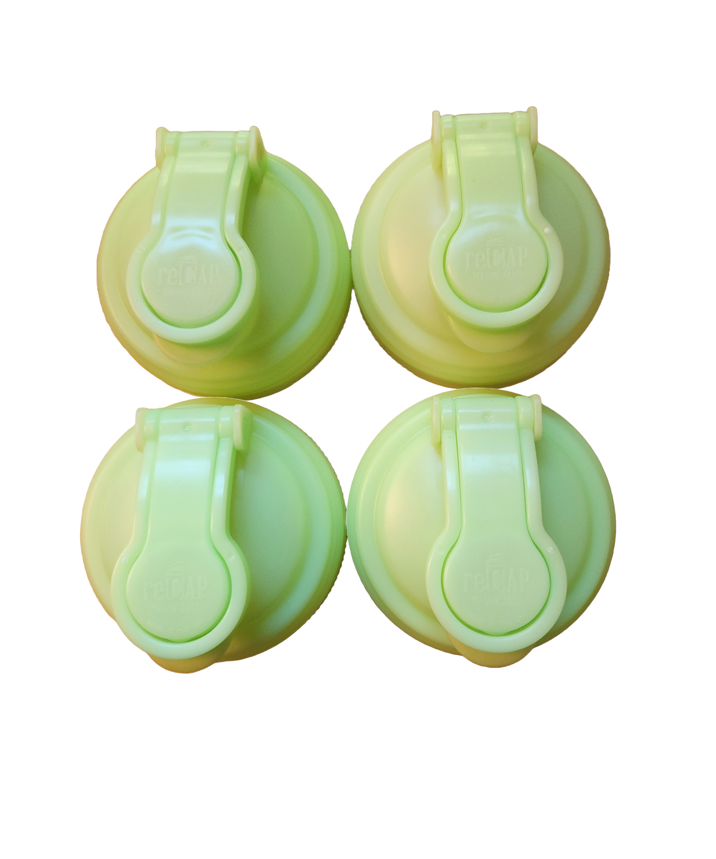Four Glow in the dark Mason Jar POUR lids.