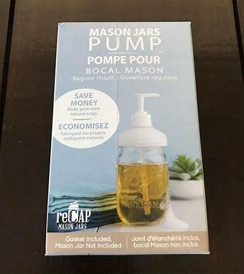 reCAP Mason Jars Lid Soap Dispenser Lid & Pump Regular Mouth, Sidekick of 16