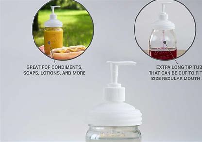 reCAP Mason Jars Lid Soap Dispenser Lid & Pump Regular Mouth, Sidekick of 16