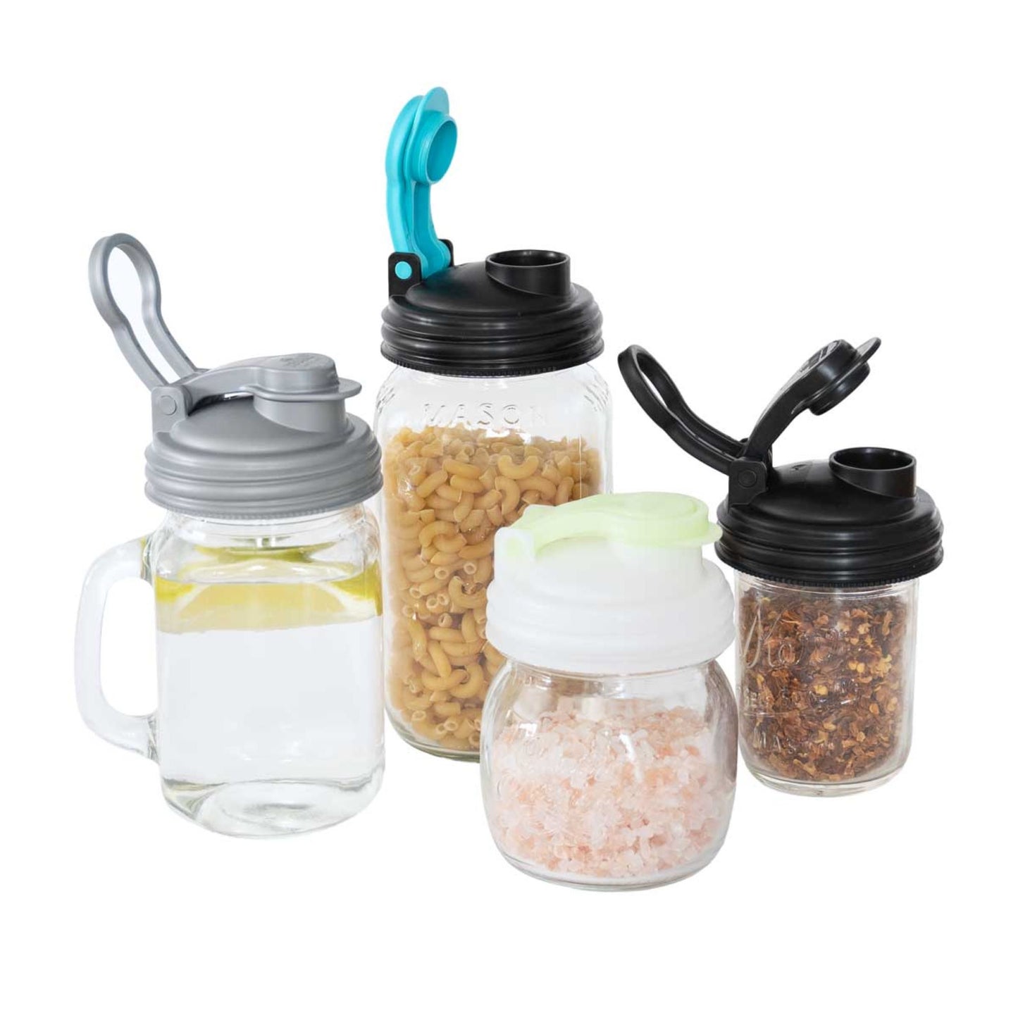 A variety of Mason Jar POUR lids.