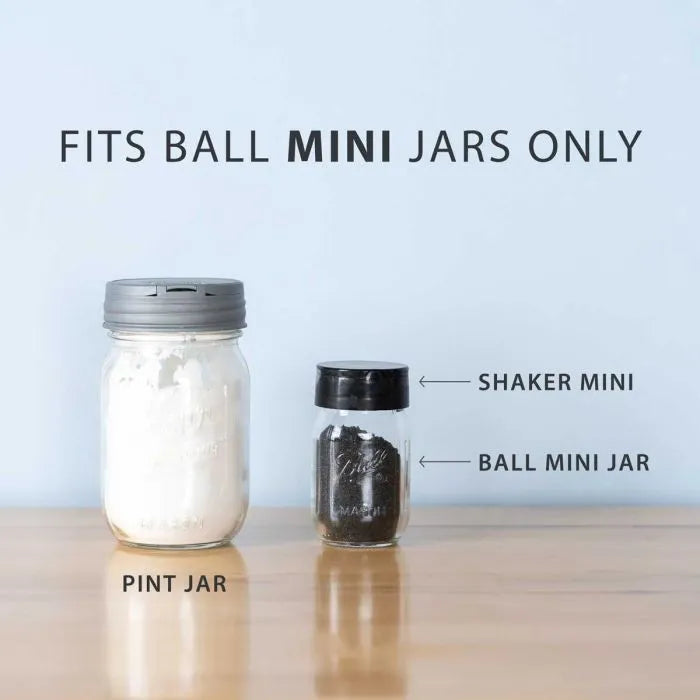 reCAP® Mini Mason Jar Shaker Lids | Black | 4-Pack