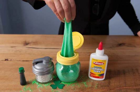 St. Patrick’s Day “Lucky” Slime in a Mason Jar