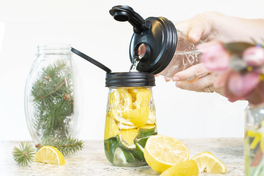 DIY Citrus Infused Vinegar for Cleaning in Mason Jars