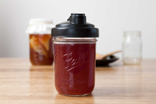 Kombucha in reCAP mason jar