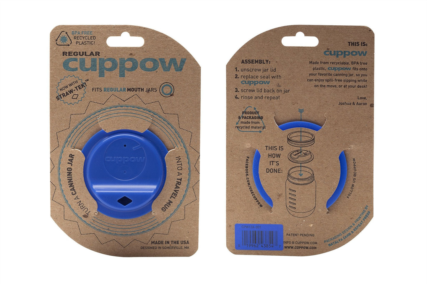 Cuppow Mason Jar Drinking Lids, Case of 12