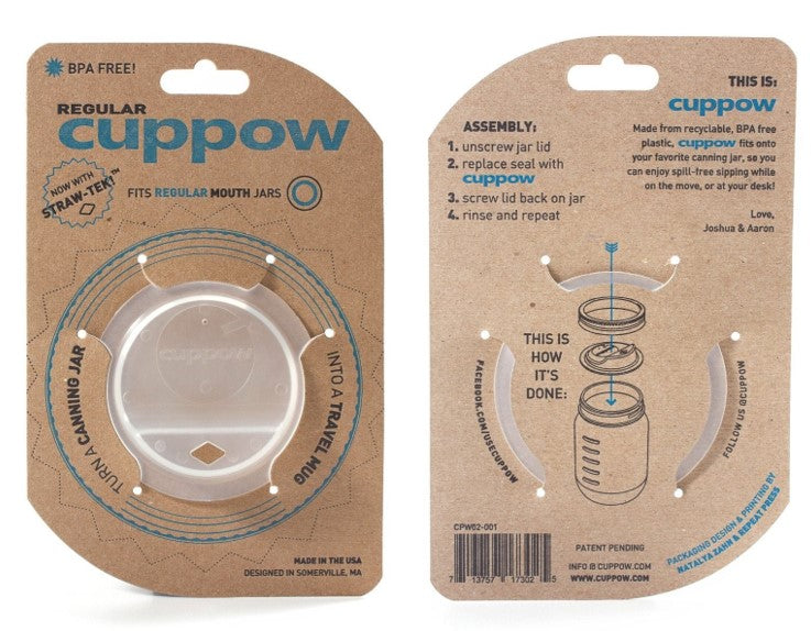 Cuppow Mason Jar Drinking Lids, Case of 12