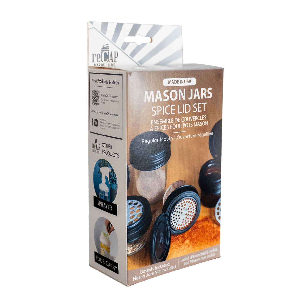 reCAP® Mason Jar Spice Lid Set - Case of 6