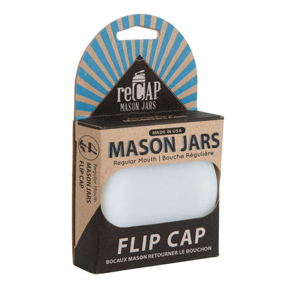 reCAP® Regular Mouth Mason Jar FLIP Top Lid, Case of 12