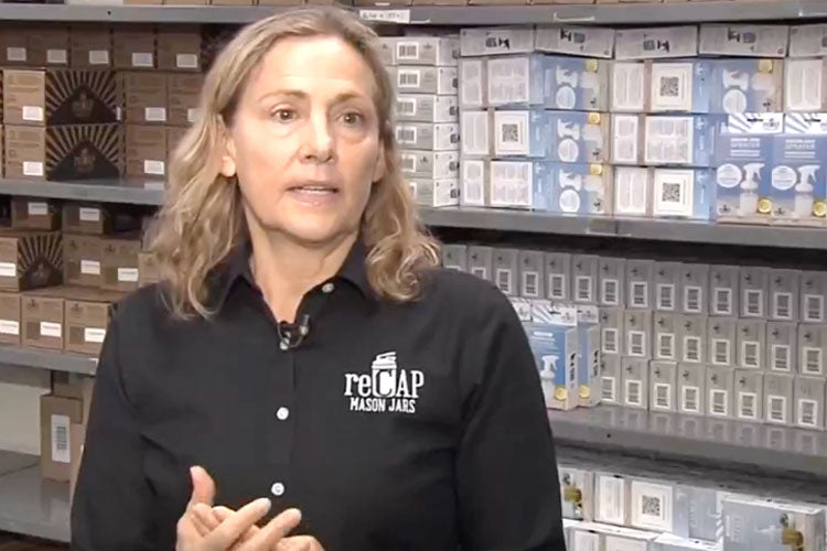 reCAP founder Karen being interviewed on the news