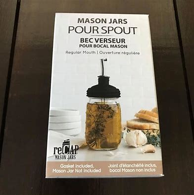 reCAP Mason Jars Pour Spout, Regular Mouth, Sidekick of 16
