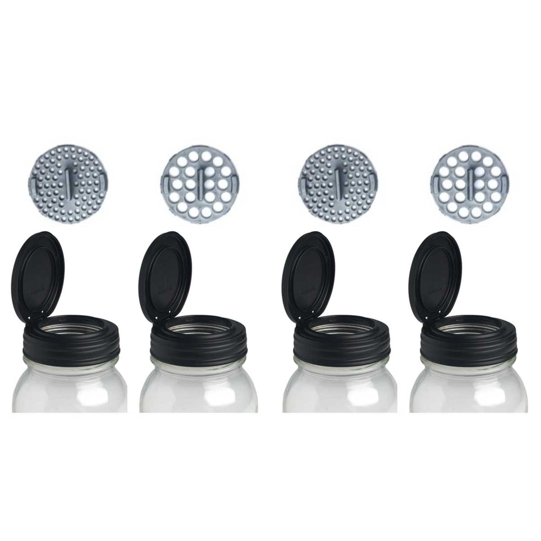 reCAP® Mason Jar Shaker Lid For Spices, Regular Mouth, 4-pack