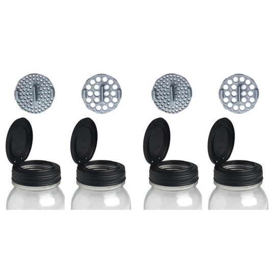 reCAP® Mason Jar Shaker Lid For Spices, Regular Mouth, 4-pack
