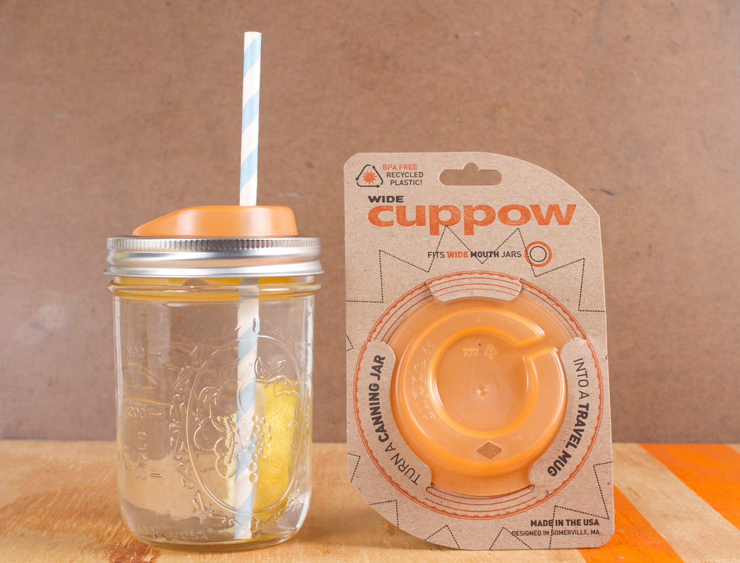 Cuppow drinking lid for regular mouth Mason jars