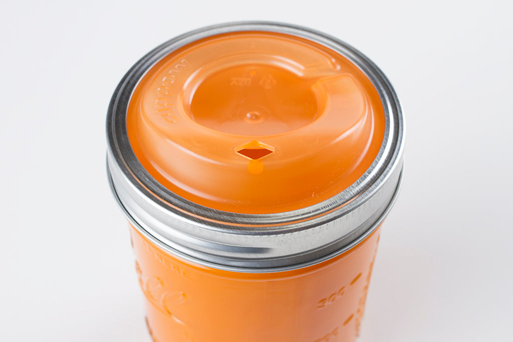 Cuppow Mason Jar Drinking Lids, Original Orange