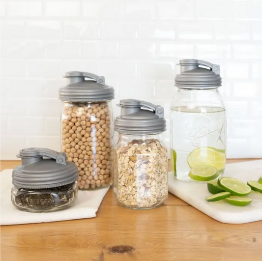 reCAP® Mason Jars POUR Lid | Regular and Wide Mouth | 4-PACK