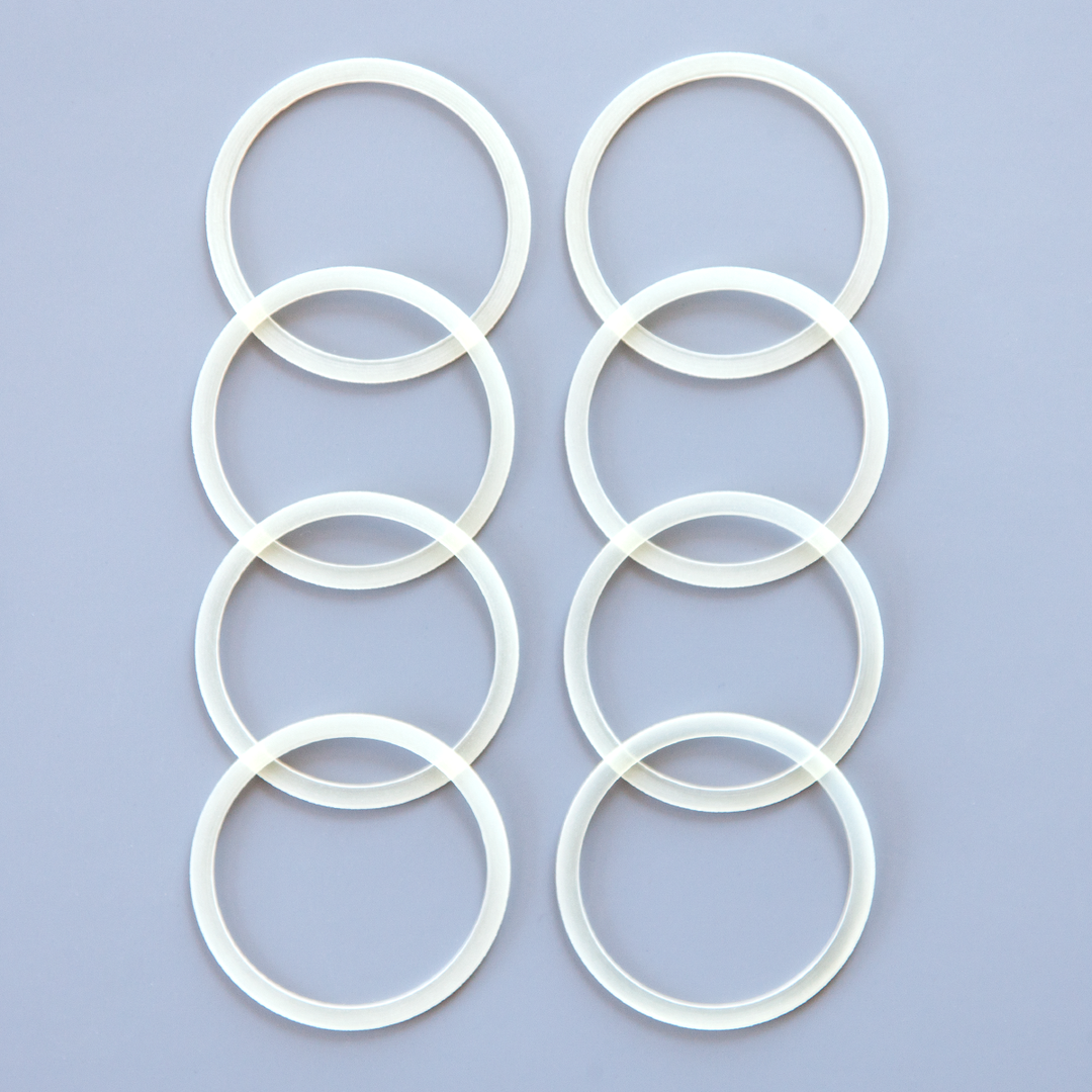 reCAP® silicone replacement gaskets for regular mouth Mason jar lids, 8 pack