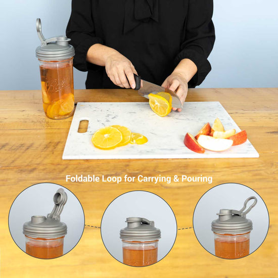 reCAP® Mason Jars POUR Lid with Carry Loop Multi Pack 4PACK