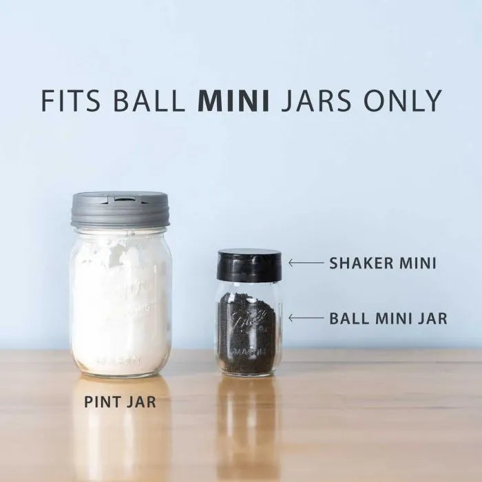 Set of 8 - 6.4 oz Glass Spice Jars with Shaker Fitment and Black Caps